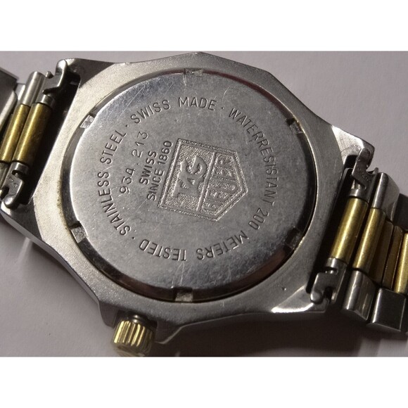 34mm TAG Heuer 3000 Pro 934.213 MidSize 2Tone Gold Steel 200M Quartz Dive Watch - Picture 5 of 14